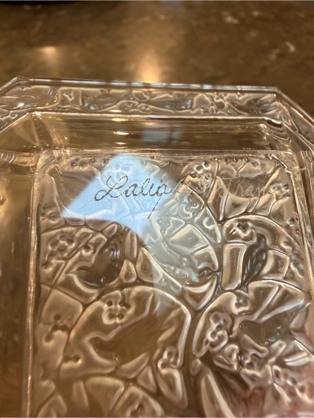 Lalique small square pin tray - Picture 5 of 6